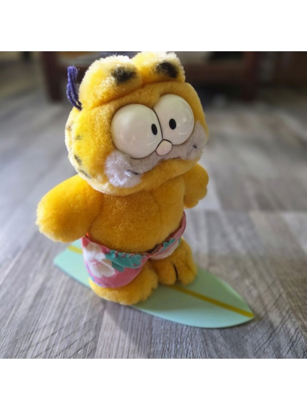 Dakin Garfield Wave Rider Surfing Plush Toy 1981 Surfboard Korea Cat 7.5" Retro